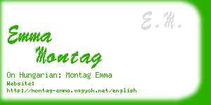 emma montag business card